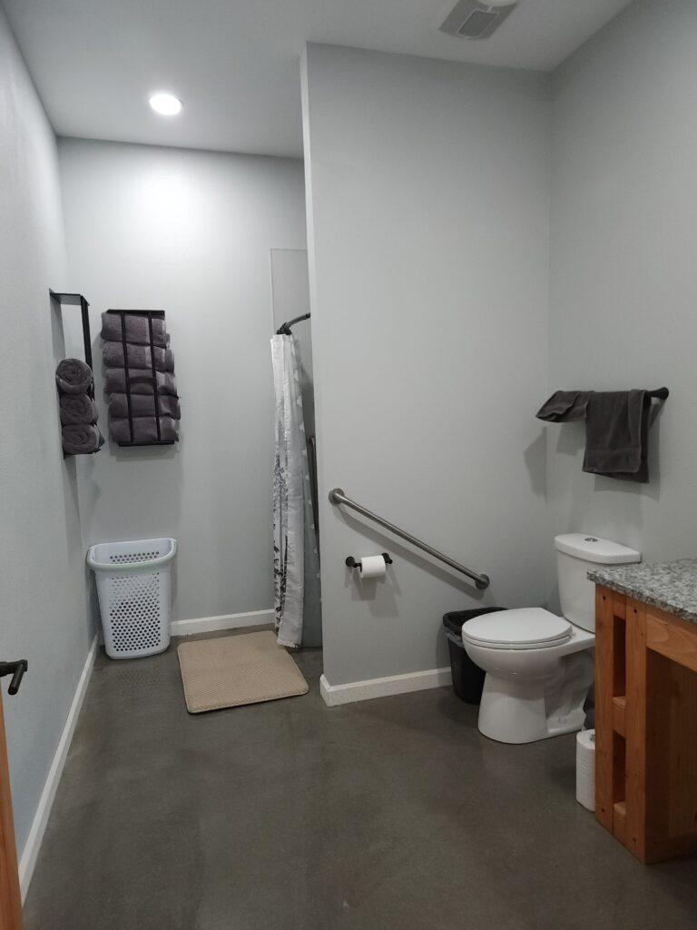 Primary bathroom at the Main Lodge