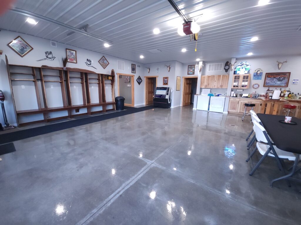 Bring in the dogs and store your gear and guns on this side of our Main Lodge